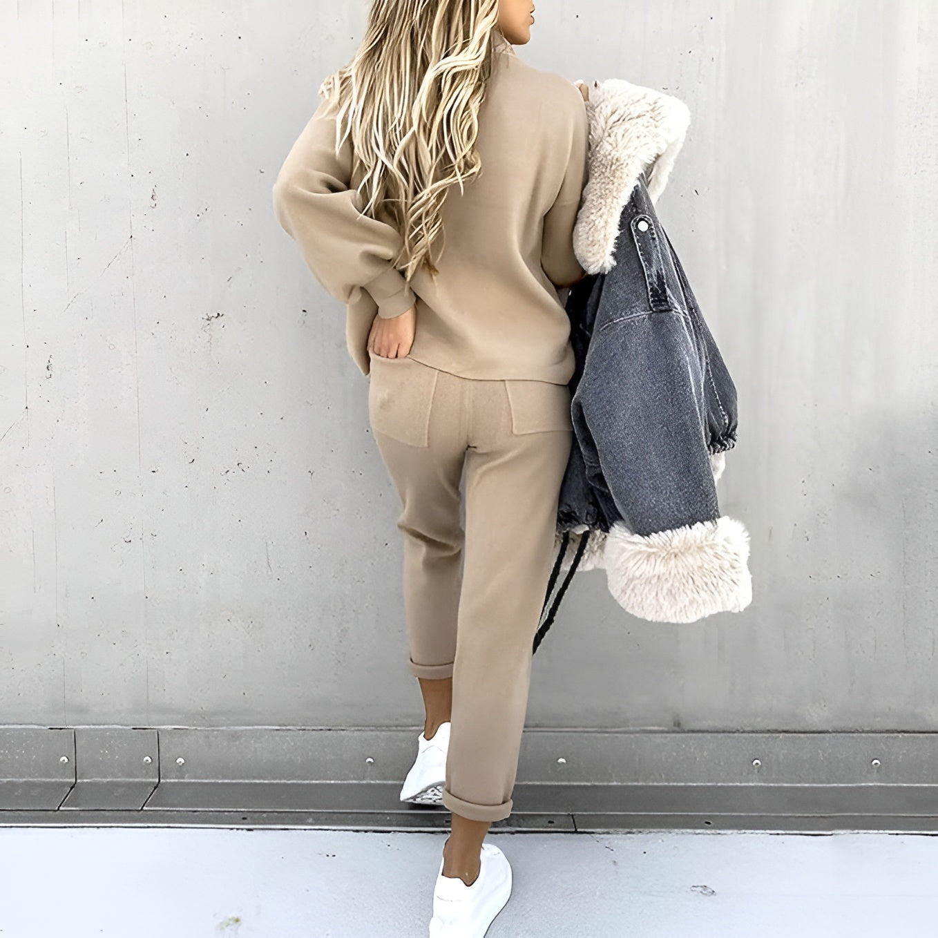 Co-Ord Set - Vrouwensweater en -broek Tweedelige Loungewear Set-Boetiek Moda