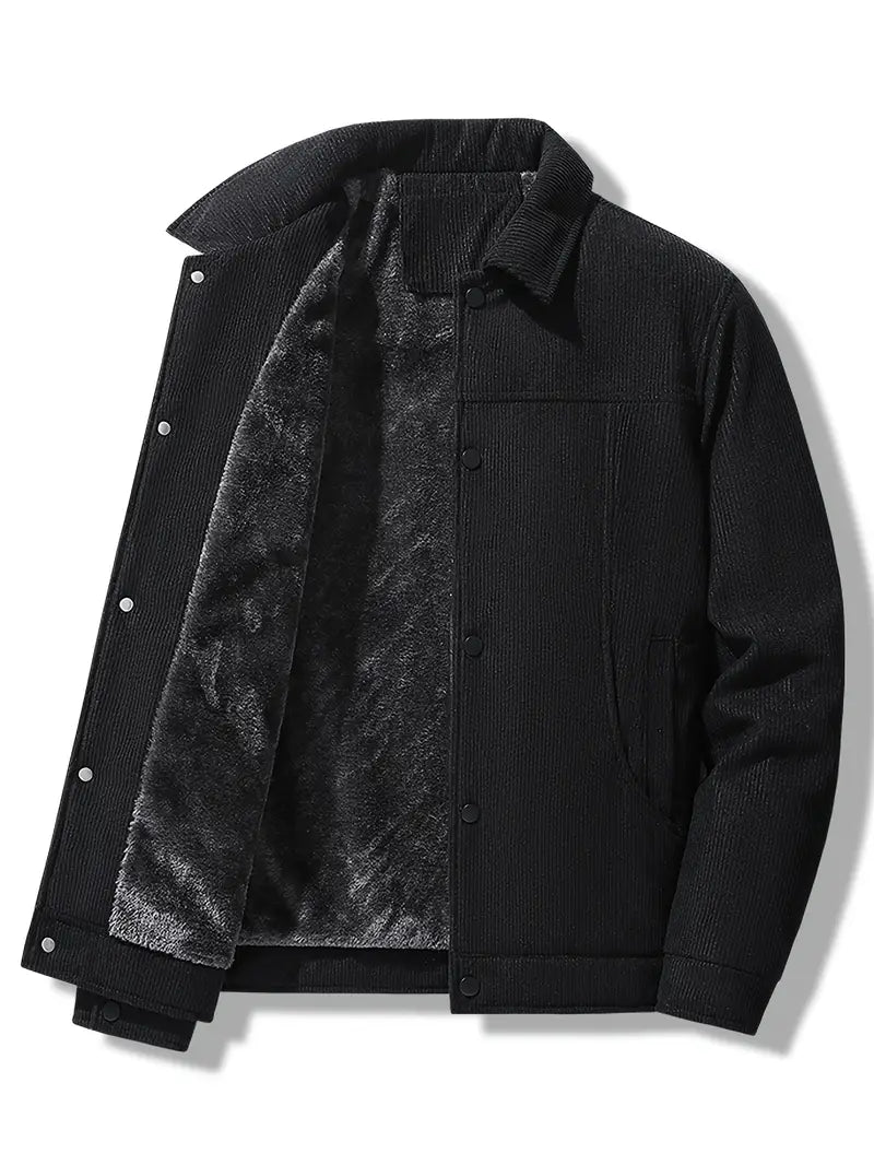 Corduroy Jas - Fleece gevoerde winterjas voor heren-Boetiek Moda