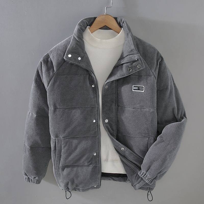 Corduroy Jas - Warm - Zip-Up - Pufferjas - Heren Winterjas-Boetiek Moda