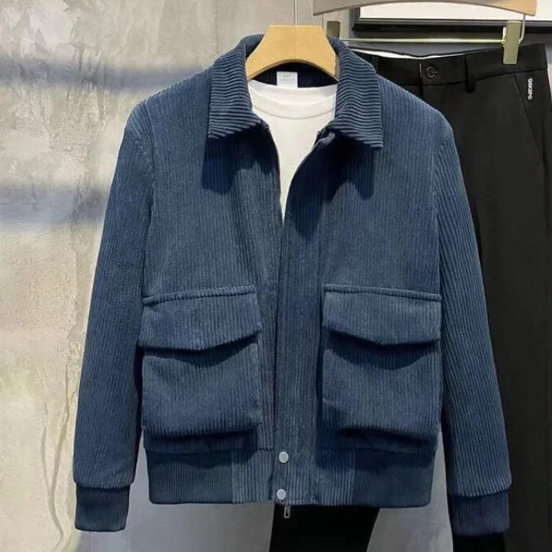 Corduroy Jas - Zakken - Kort - Corduroy Jassen - Herenjas-Boetiek Moda