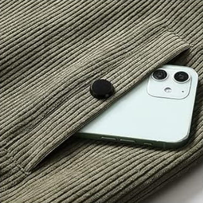 Corduroy jas - Fleece gevoerde winterjas voor mannen-Boetiek Moda