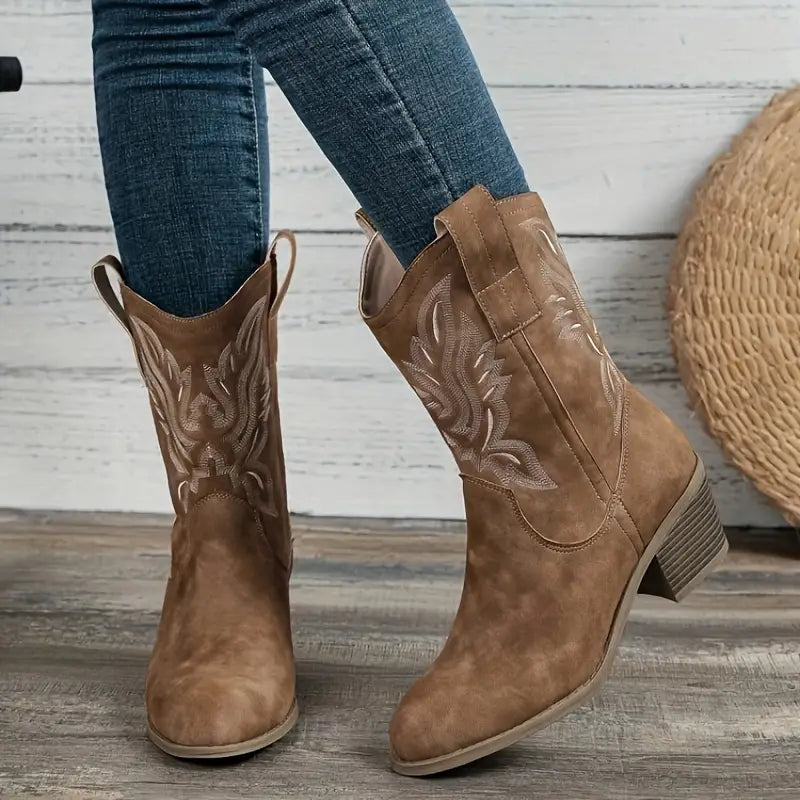 Cowboylaarzen - Geborduurd - Western - Cowgirllaarzen - Cowboylaarzen voor dames-Boetiek Moda