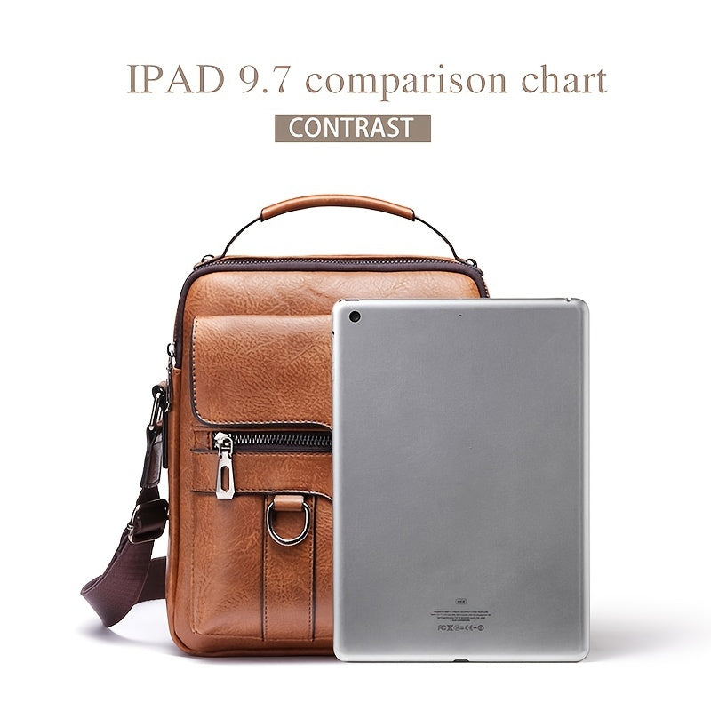 Crossbodytas - Kleine leren tas voor mannen met verstelbare riem-Boetiek Moda