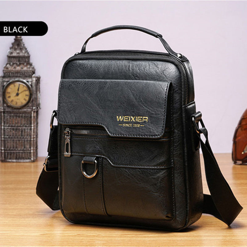 Crossbodytas - Kleine leren tas voor mannen met verstelbare riem-Boetiek Moda