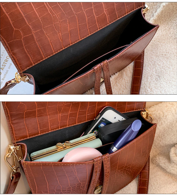 Crossbodytas - Mini - Krokodillenprint - Schoudertas - Damestas-Boetiek Moda