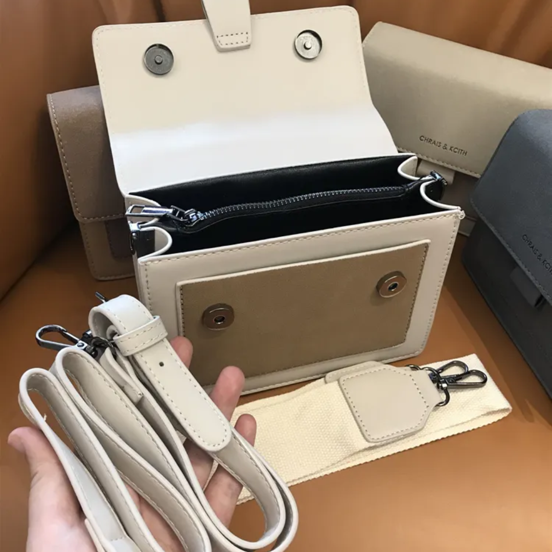 Crossbodytas - Rechthoekige minitas voor dames met verstelbare riem-Boetiek Moda