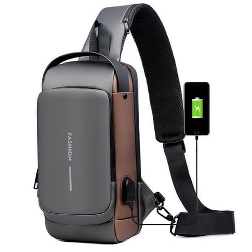 Crossbodytas voor mannen - Meerdere vakken - Slot - Anti-diefstal crossbodytas - Herentas crossbody-Boetiek Moda