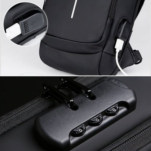 Crossbodytas voor mannen - Meerdere vakken - Slot - Anti-diefstal crossbodytas - Herentas crossbody-Boetiek Moda