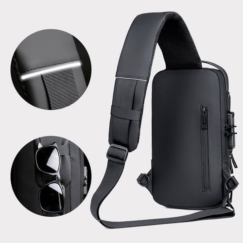 Crossbodytas voor mannen - Meerdere vakken - Slot - Anti-diefstal crossbodytas - Herentas crossbody-Boetiek Moda