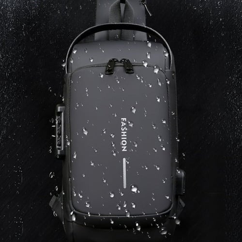 Crossbodytas voor mannen - Meerdere vakken - Slot - Anti-diefstal crossbodytas - Herentas crossbody-Boetiek Moda