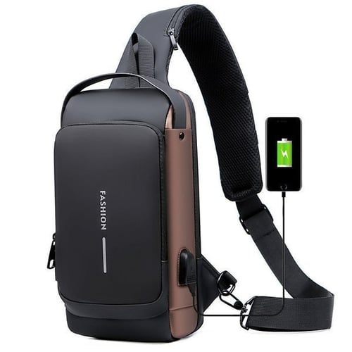 Crossbodytas voor mannen - Meerdere vakken - Slot - Anti-diefstal crossbodytas - Herentas crossbody-Boetiek Moda