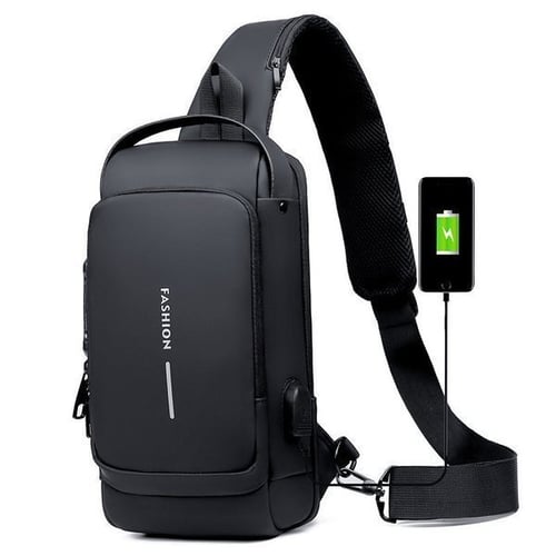 Crossbodytas voor mannen - Meerdere vakken - Slot - Anti-diefstal crossbodytas - Herentas crossbody-Boetiek Moda