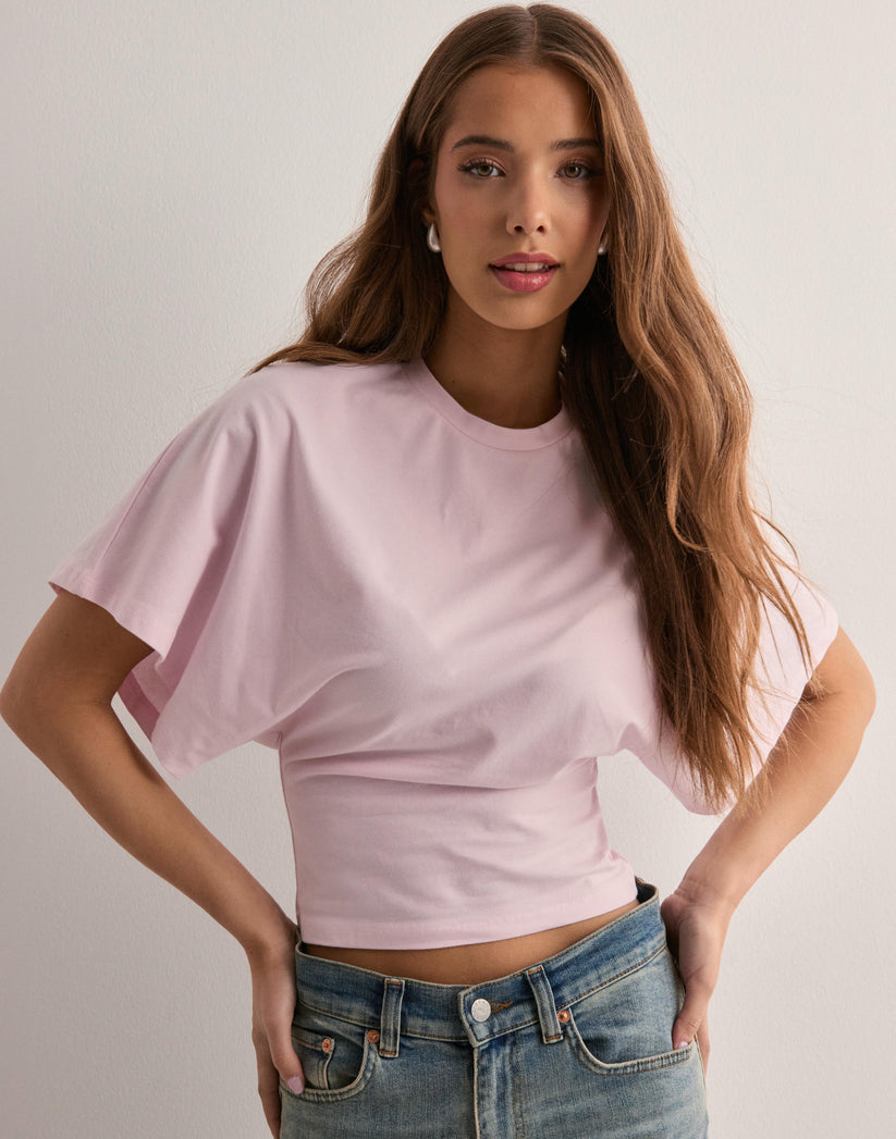 Dames T-shirt - Wijde mouwen - Ronde hals - Batwing T-shirt - Damesblouse-Boetiek Moda