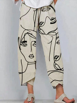 Damesbroek - Bedrukt - Lichtgewicht - Losse Broek - Zomerbroek-Boetiek Moda