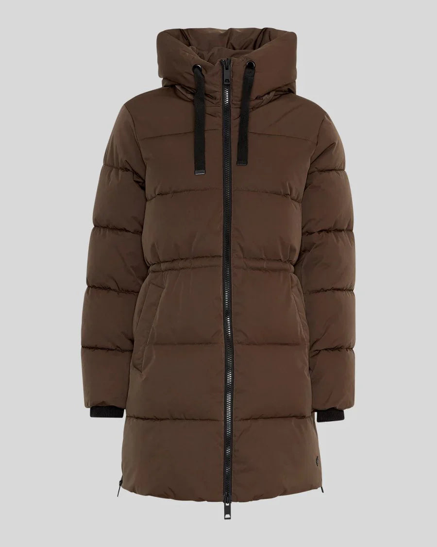 Damesjas met voering - Met capuchon - Halflang - Pufferjas - Winterjas voor dames-Boetiek Moda