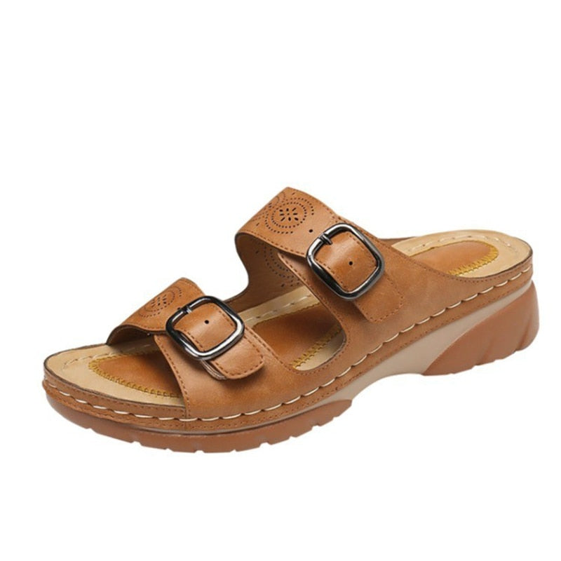 Damessandalen - Ergonomisch - Gespband - Zomerschoenen - Orthopedische Slippers Dames-Boetiek Moda