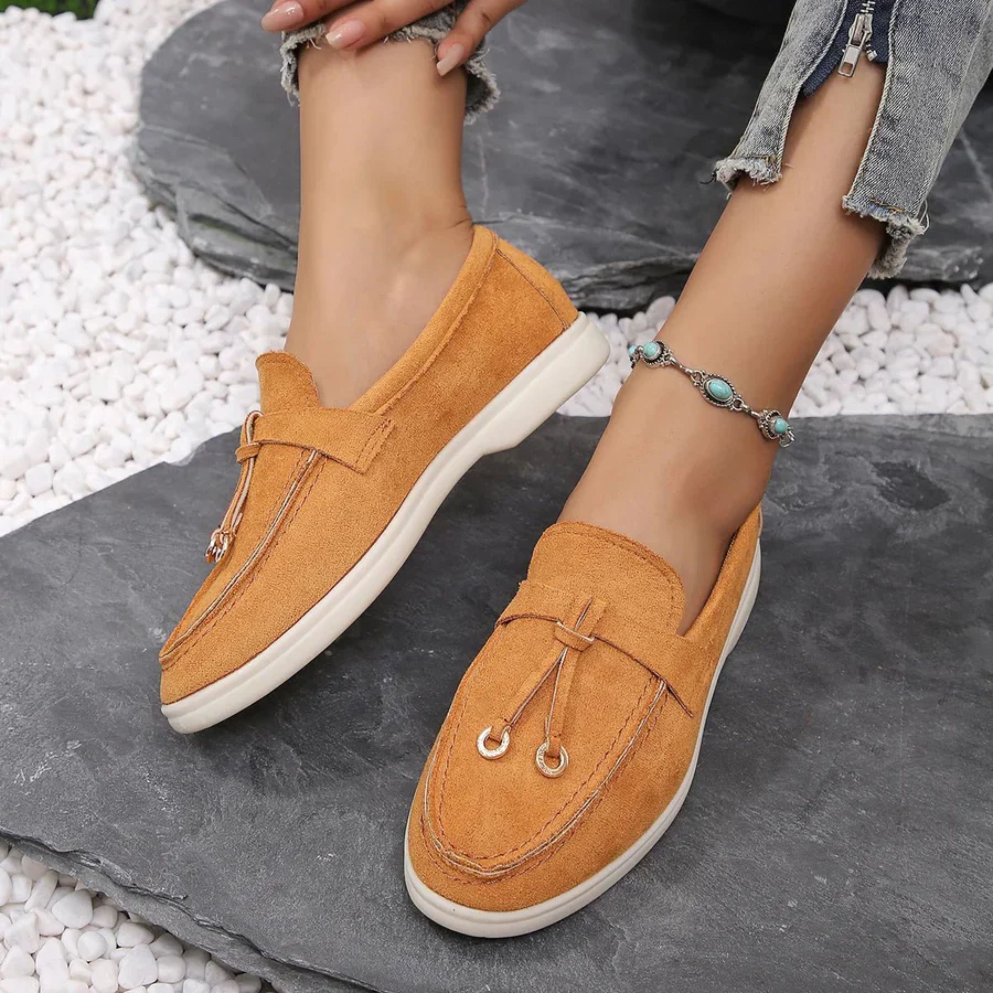 Damesschoenen | Slip-On | Comfortabel | Suède Damesschoenen | Damesschoenen-Boetiek Moda