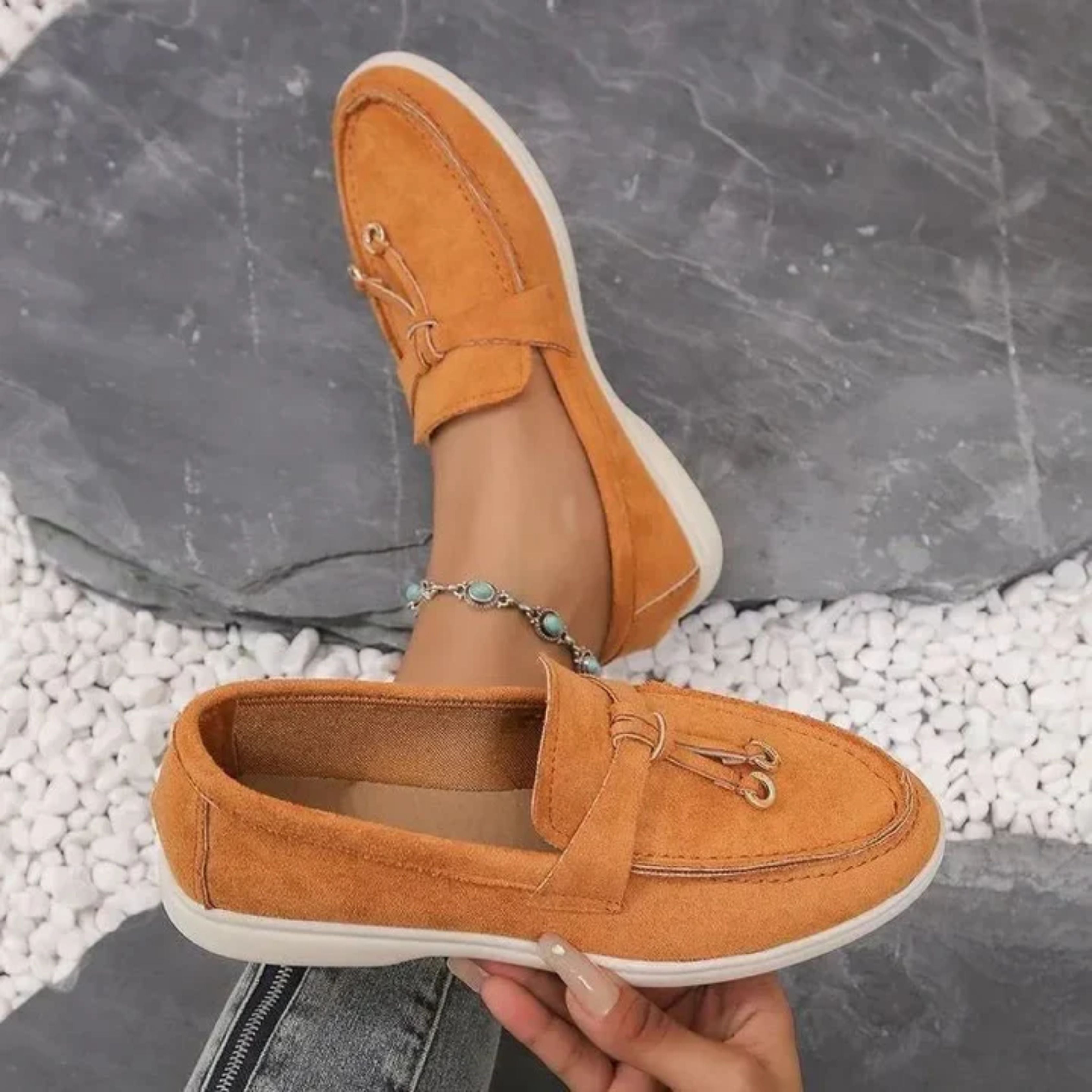 Damesschoenen | Slip-On | Comfortabel | Suède Damesschoenen | Damesschoenen-Boetiek Moda