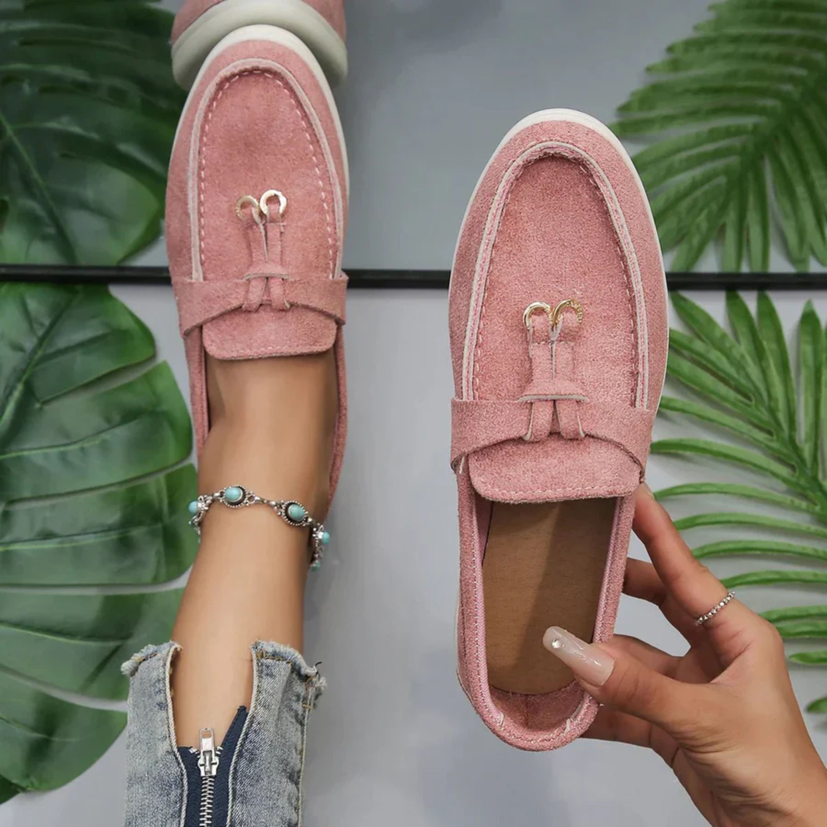 Damesschoenen | Slip-On | Comfortabel | Suède Damesschoenen | Damesschoenen-Boetiek Moda