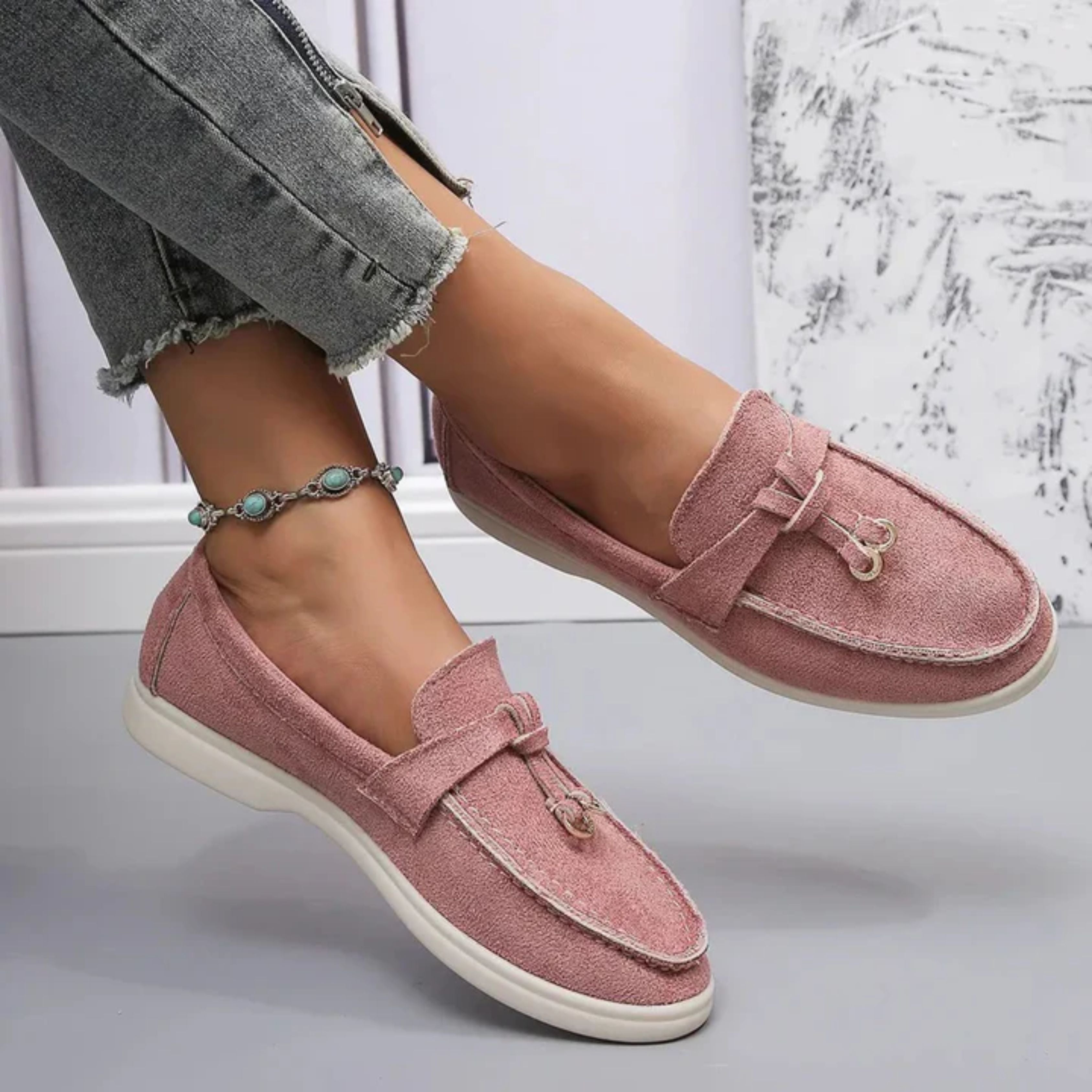 Damesschoenen | Slip-On | Comfortabel | Suède Damesschoenen | Damesschoenen-Boetiek Moda