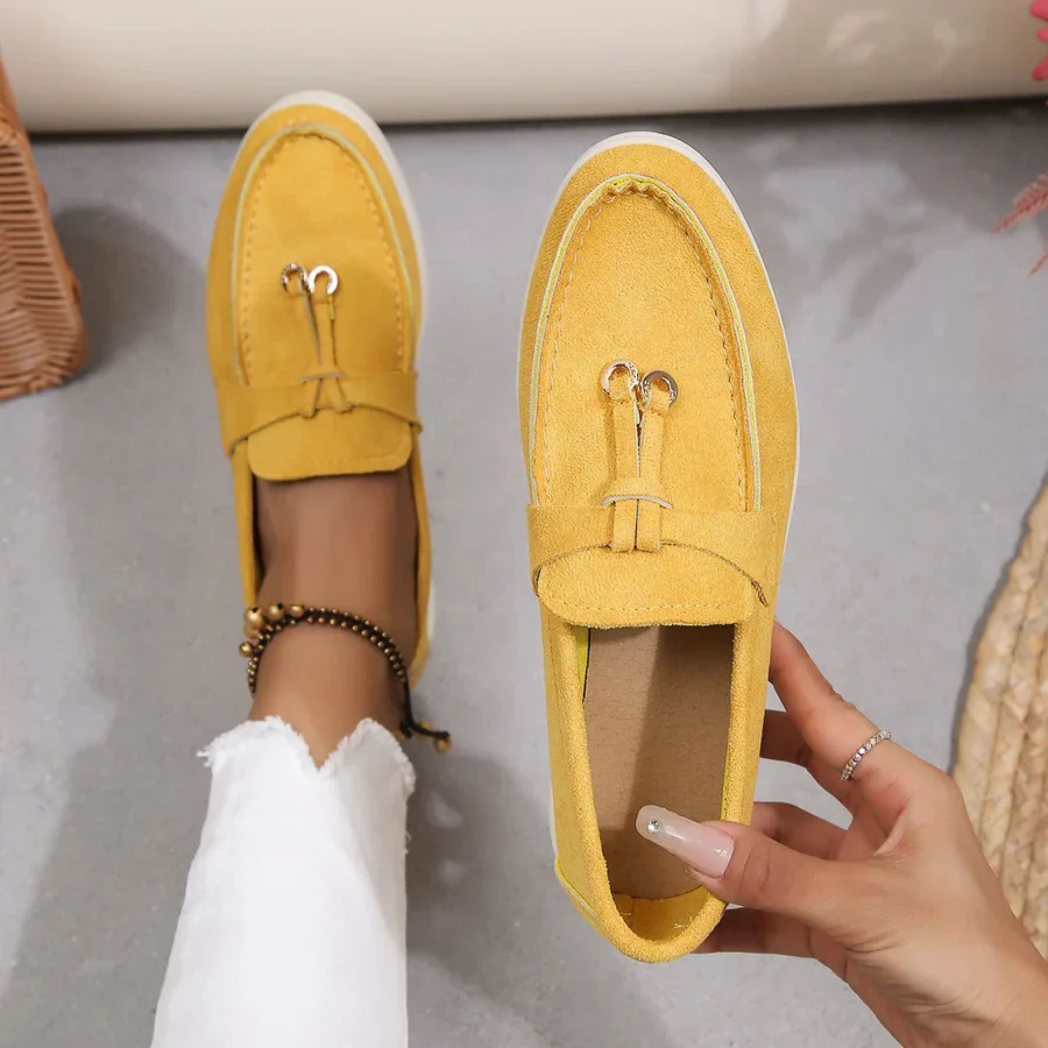 Damesschoenen | Slip-On | Comfortabel | Suède Damesschoenen | Damesschoenen-Boetiek Moda