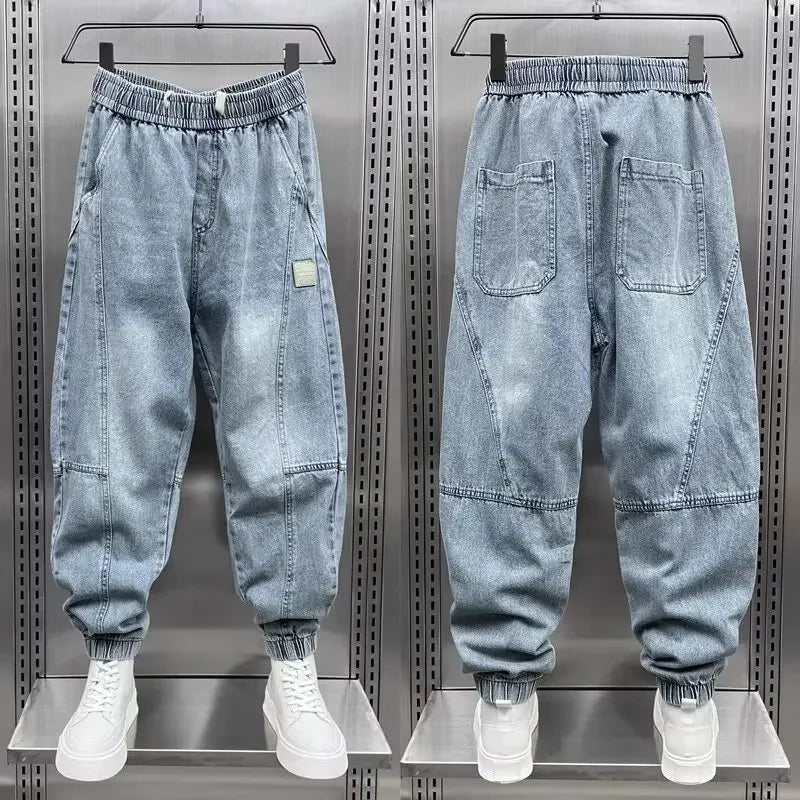 Denim Joggers - Baggy - Elastische Taille - Jogger Jeans - Herenbroeken-Boetiek Moda