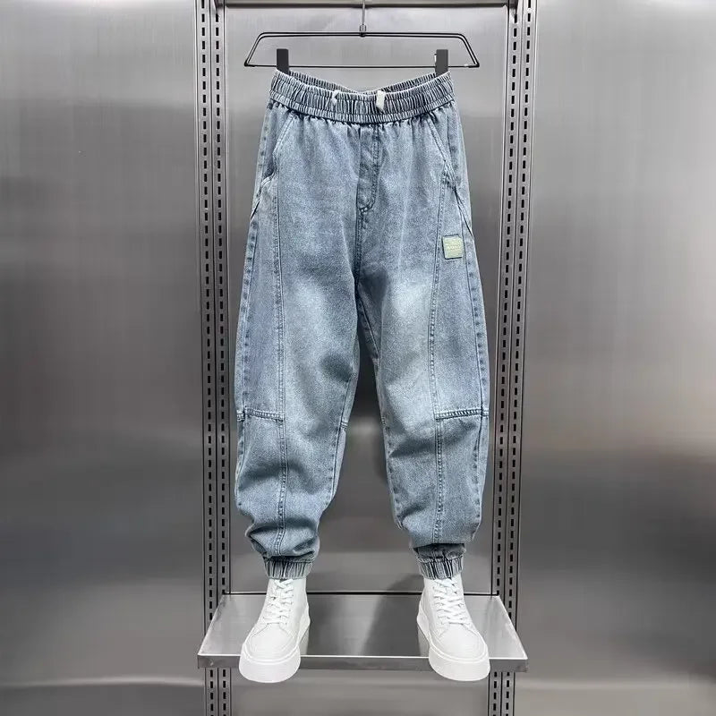 Denim Joggers - Baggy - Elastische Taille - Jogger Jeans - Herenbroeken-Boetiek Moda