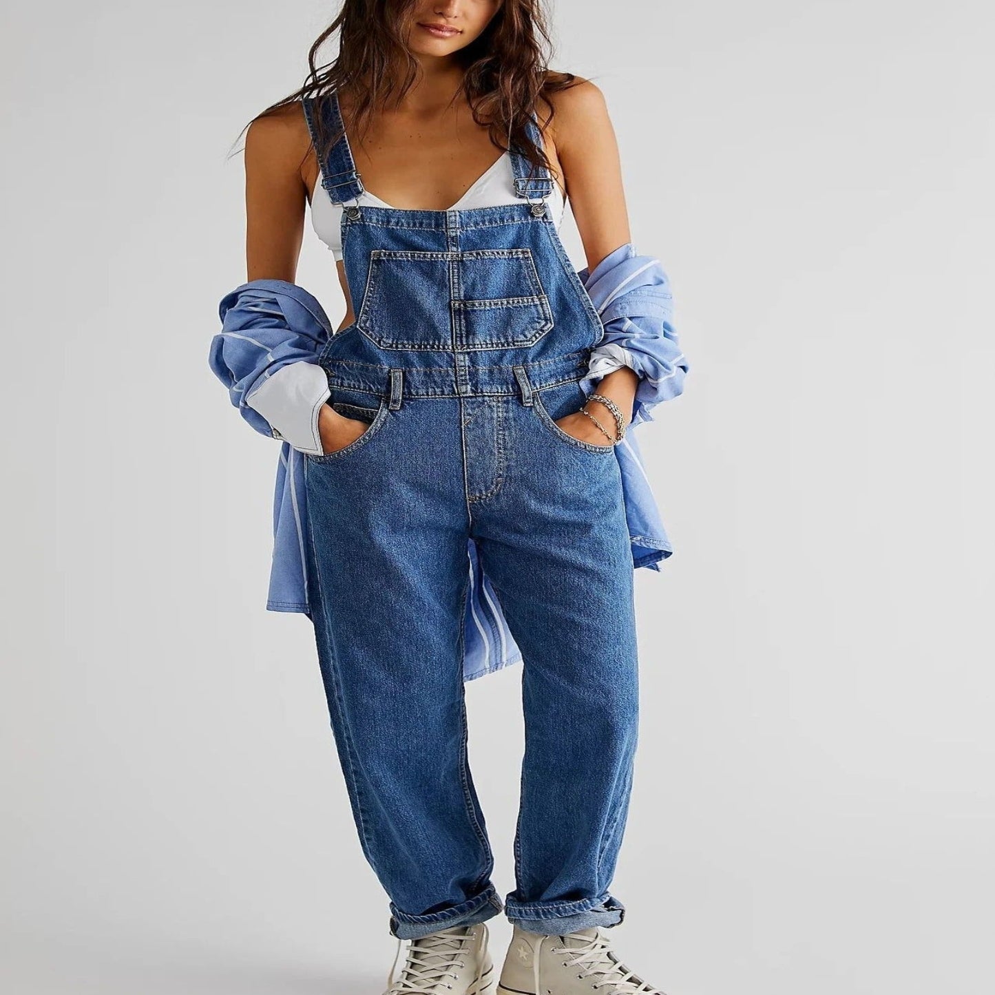 Denim Overalls | Loose Fit | Rechte Pijp | Overalls | Dames Coltruien-Boetiek Moda