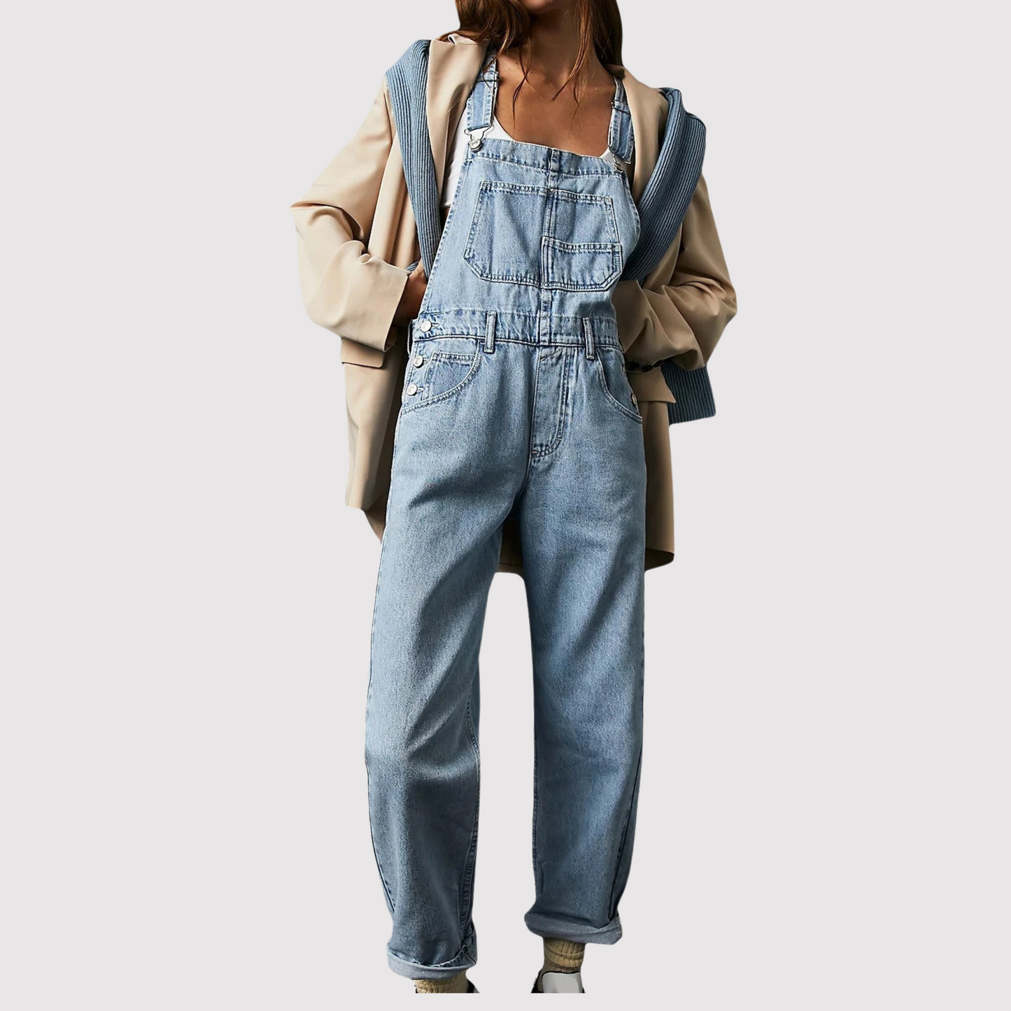 Denim Overalls | Loose Fit | Rechte Pijp | Overalls | Dames Coltruien-Boetiek Moda