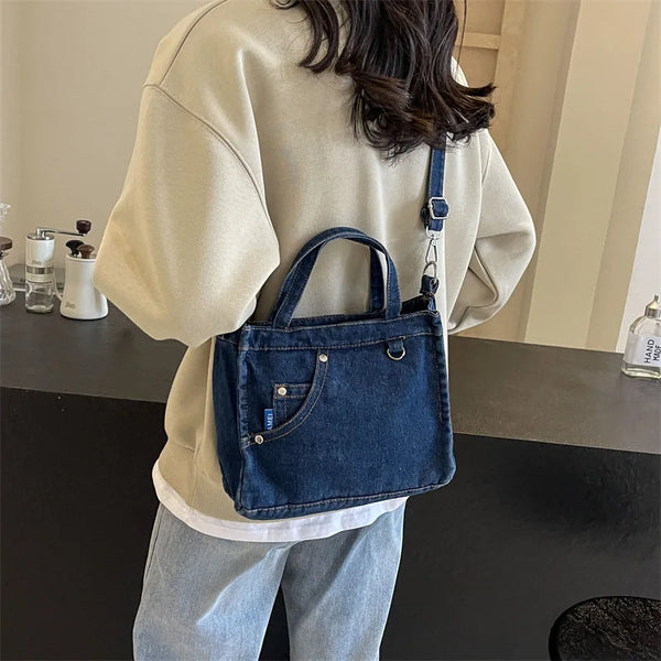 Denim Tas | Verstelbare Riem | Rits | Crossbody Tas | Draagtas-Boetiek Moda