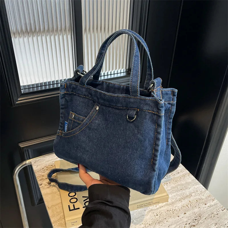 Denim Tas | Verstelbare Riem | Rits | Crossbody Tas | Draagtas-Boetiek Moda