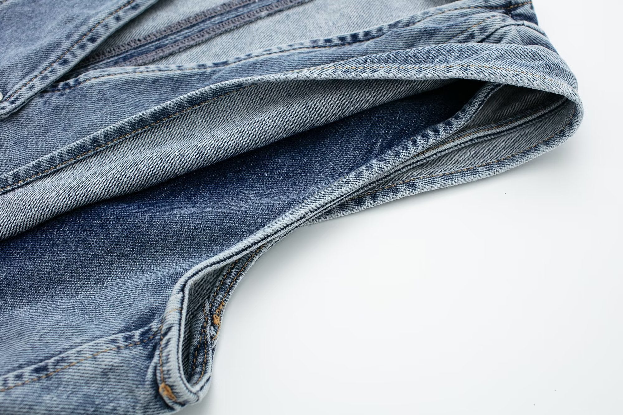 Denim Vest | Mouwloos | Knoopsluiting | Cropped Denim Vest | Vrouwenvest-Boetiek Moda
