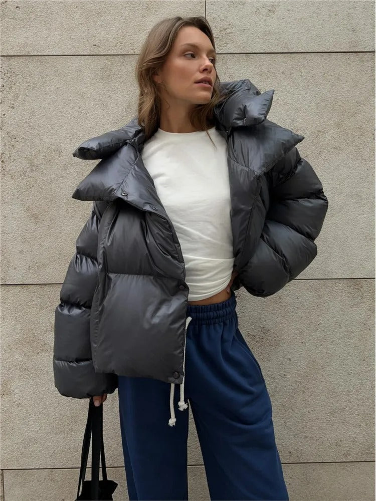Donsjack - Kort - Gewatteerd - Winterjas - Pufferjas Dames-Boetiek Moda