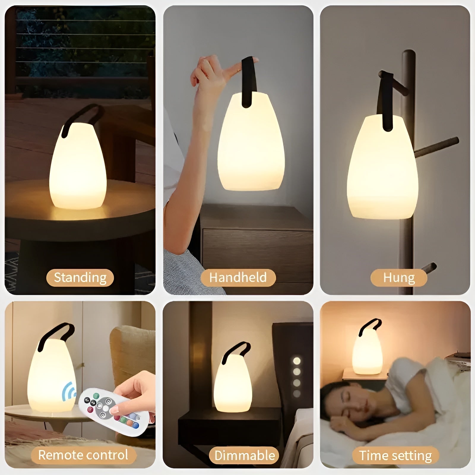 Draagbare Lamp - LED - Draadloos - Kampeerlamp - Tafellamp-Boetiek Moda