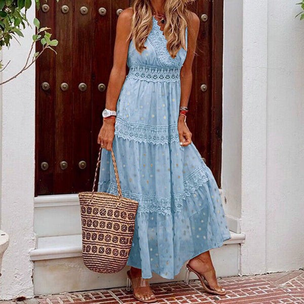 Esther Maxi Dress | Mooie boho kanten zomerjurk voor elke gelegenheid-Boetiek Moda