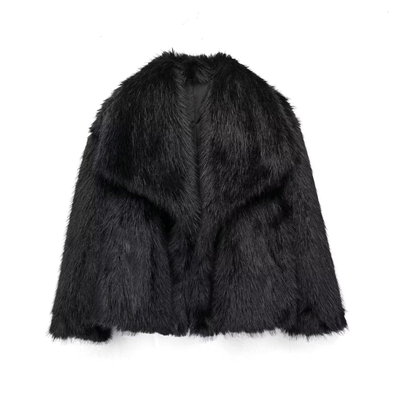 Faux Bontjas | Kort | Pluizig | Jas met Nepbont | Winterjassen en Jacks voor Vrouwen-Boetiek Moda
