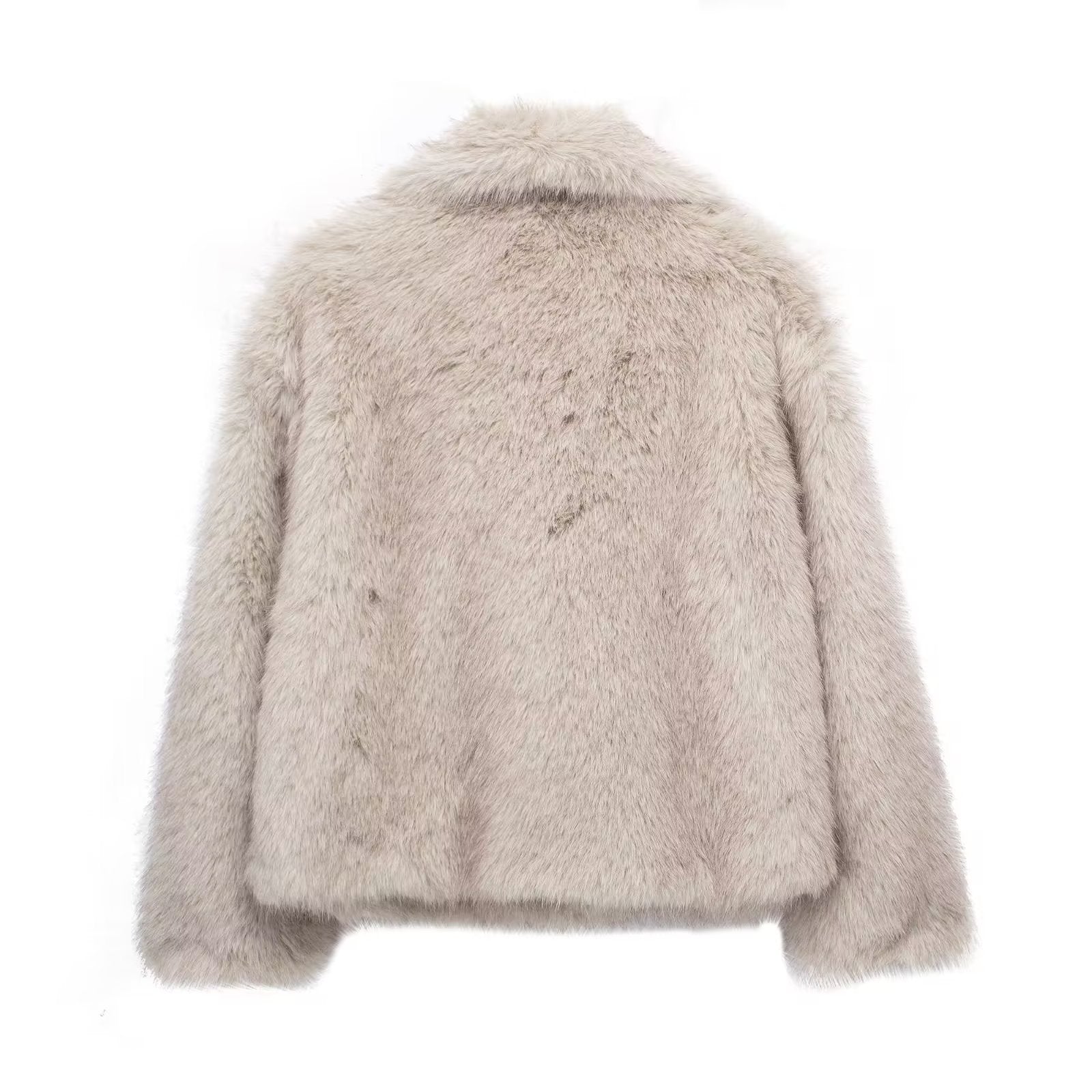 Faux Bontjas | Kort | Pluizig | Jas met Nepbont | Winterjassen en Jacks voor Vrouwen-Boetiek Moda