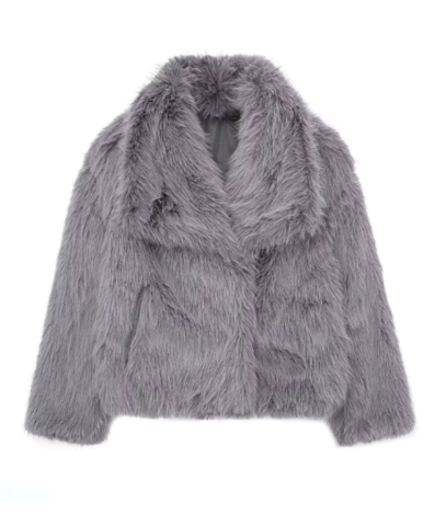 Faux Bontjas - Vrouwen Oversized Korte Fluffy Bontjas-Boetiek Moda
