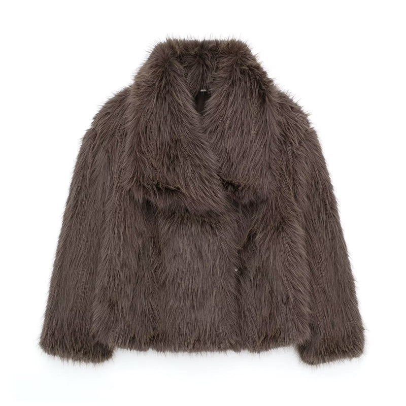 Faux Fur Jas - Kort - Flurry - Synthetische Bontjas - Fluffy Jas Dames-Boetiek Moda