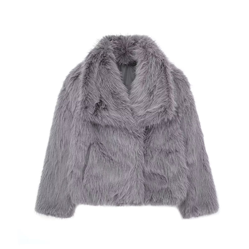 Faux Fur Jas - Kort - Flurry - Synthetische Bontjas - Fluffy Jas Dames-Boetiek Moda