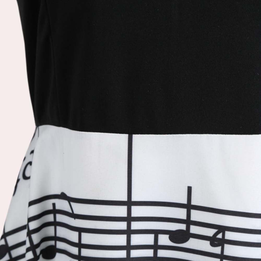 Fit & Flare-jurk - Damesjurk met lange mouwen en klokvormige zoom tot op de knie-Boetiek Moda
