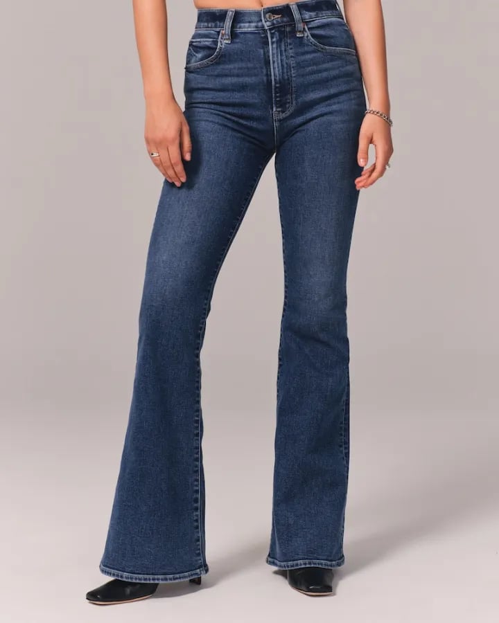 Flared Jeans | Blauw | Denim | High Waisted Jeans | Damesjeans-Boetiek Moda