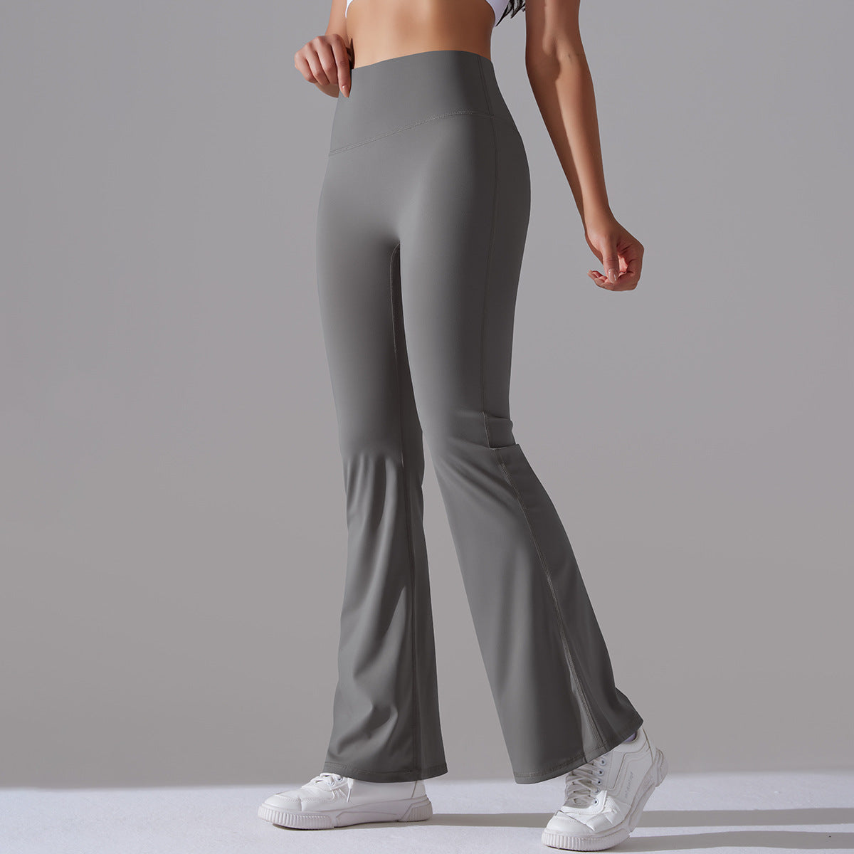 Flared leggings - Hoge taille flared fitnessleggings voor dames-Boetiek Moda