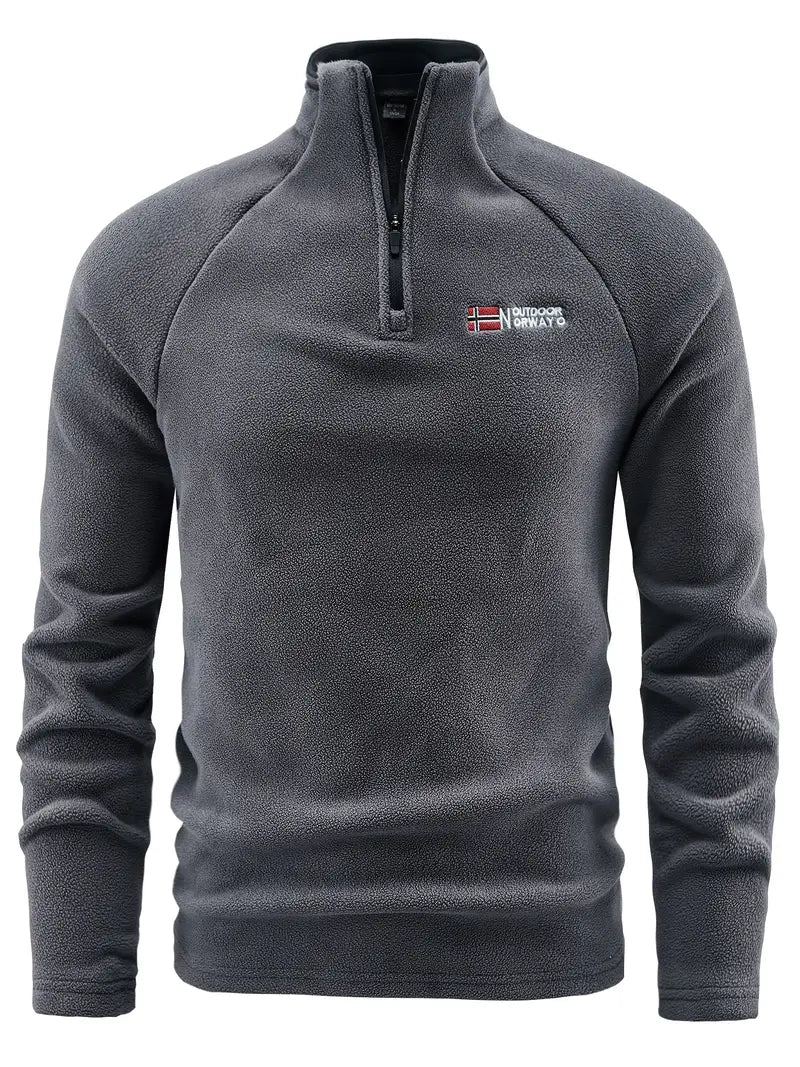 Fleece Pullover - Warme Quarter-Zip Fleece Sweatshirt voor heren-Boetiek Moda