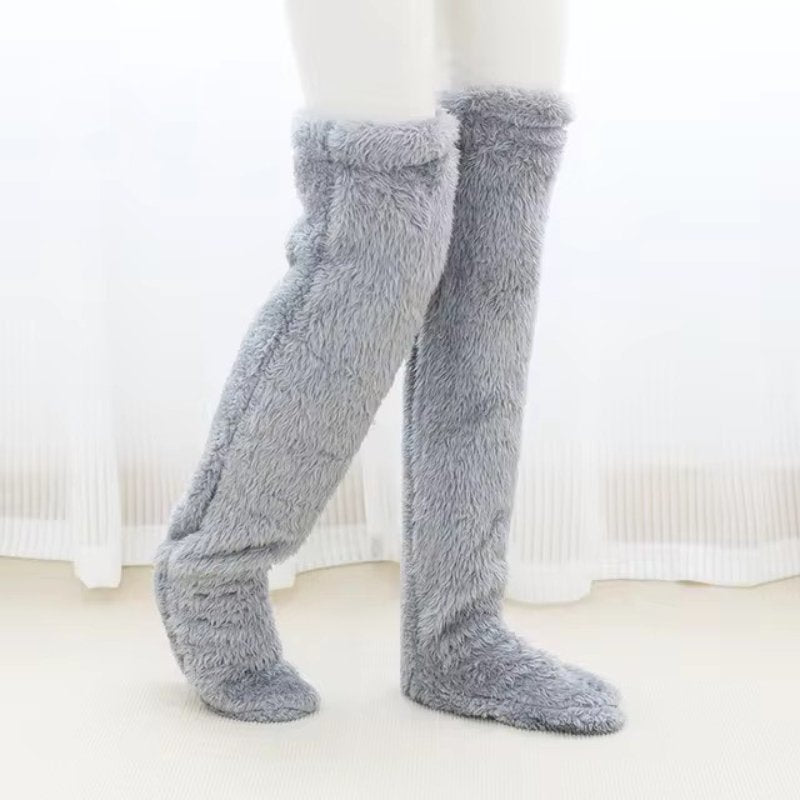 Fleece Sokken - Comfortabel - Over Knie - Kniekousen - Wintersokken voor Vrouwen-Boetiek Moda
