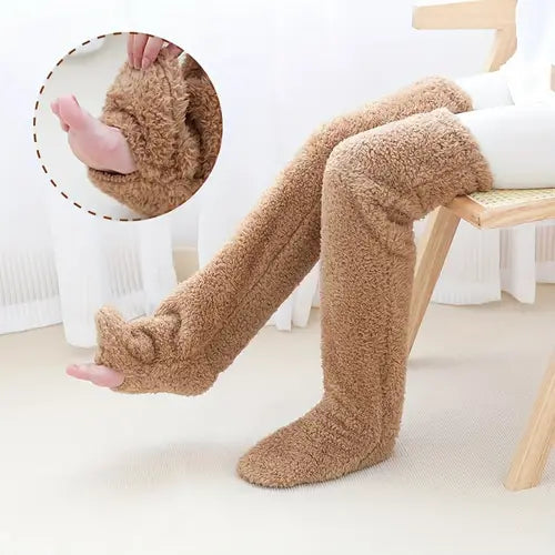 Fleece Sokken - Comfortabel - Over Knie - Kniekousen - Wintersokken voor Vrouwen-Boetiek Moda