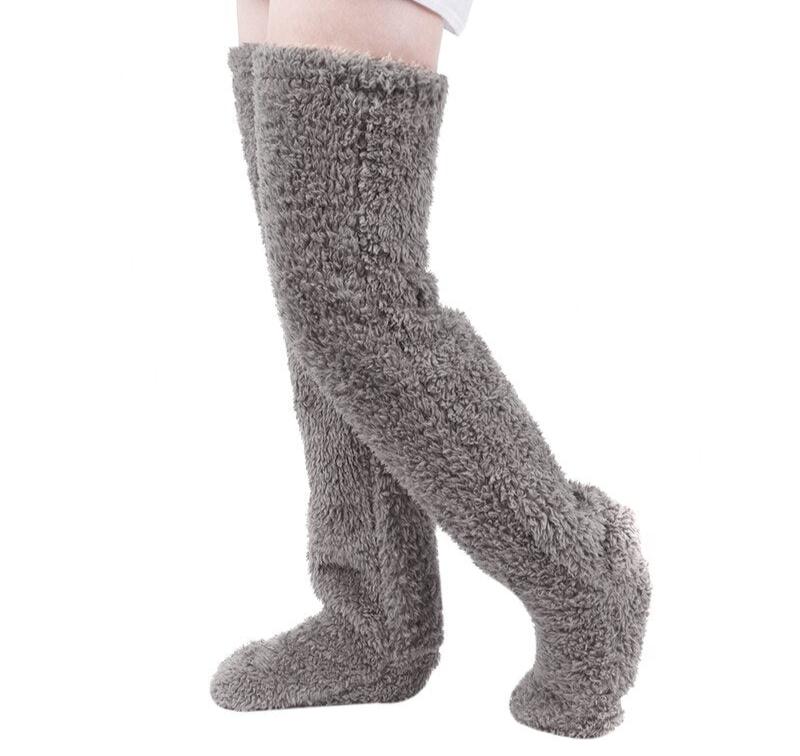 Fleece Sokken - Comfortabel - Over Knie - Kniekousen - Wintersokken voor Vrouwen-Boetiek Moda
