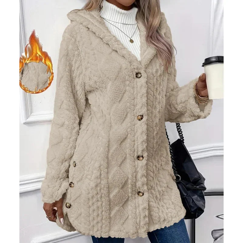 Fleece Vest - Halflang - Capuchon - Fleecejas - Dameskleding-Boetiek Moda