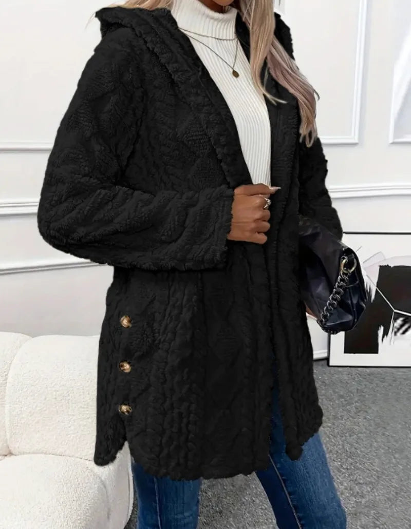 Fleece Vest - Halflang - Capuchon - Fleecejas - Dameskleding-Boetiek Moda