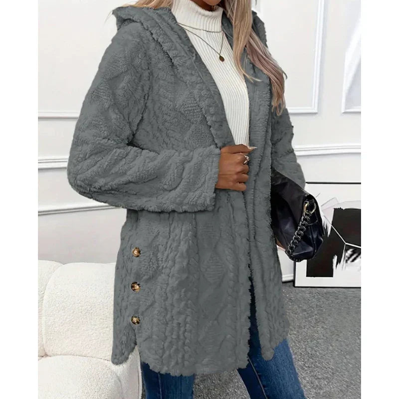 Fleece Vest - Halflang - Capuchon - Fleecejas - Dameskleding-Boetiek Moda